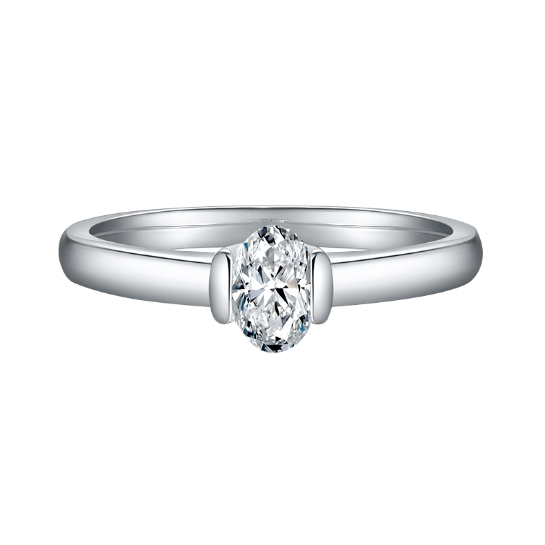 Oval Shape lab-grown diamond Solitaire Ring