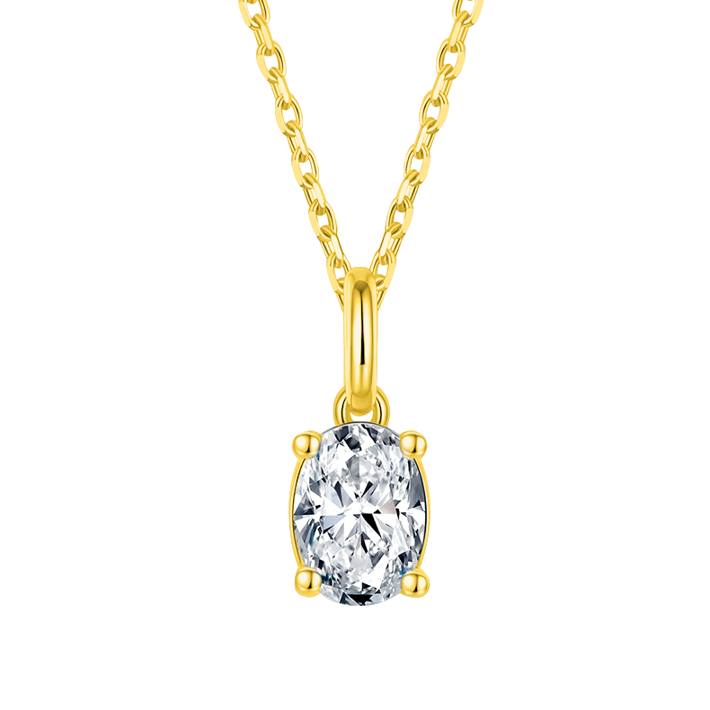 Oval shaped Lab Grown Diamond necklace