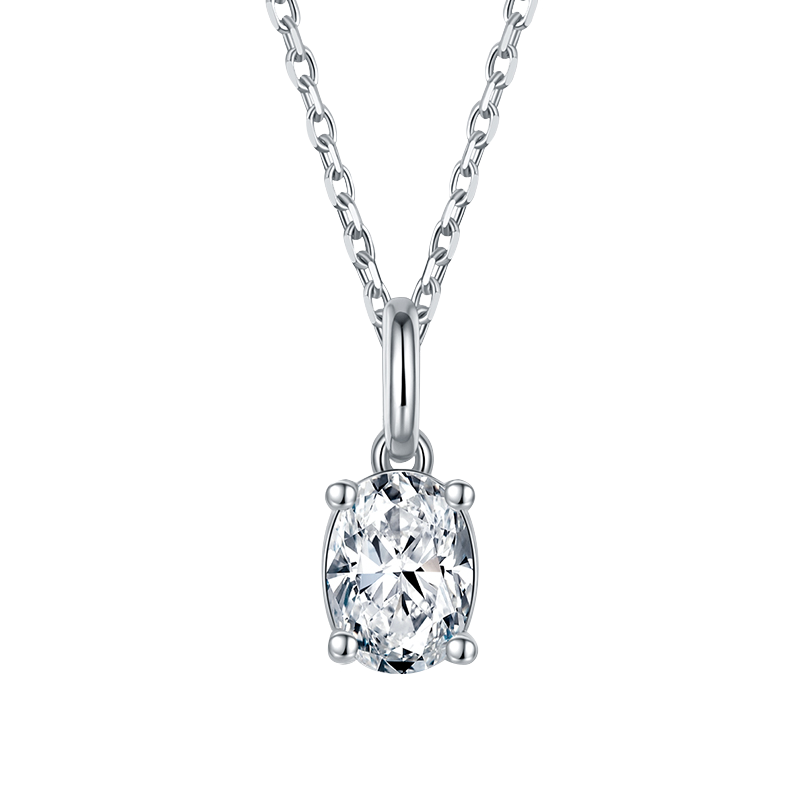 Oval shaped Lab Grown Diamond necklace