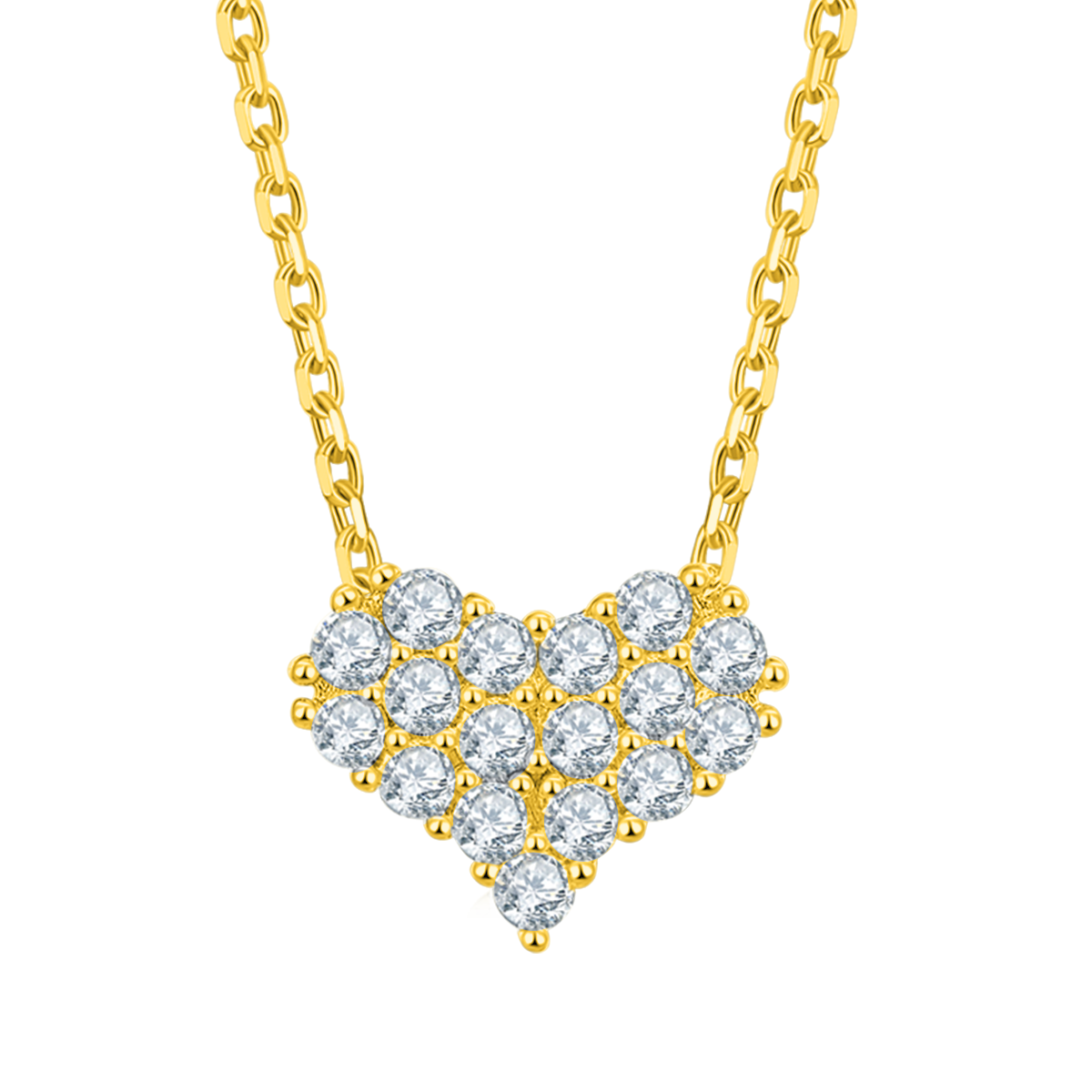 Pave Diamond Heart Shape Necklace