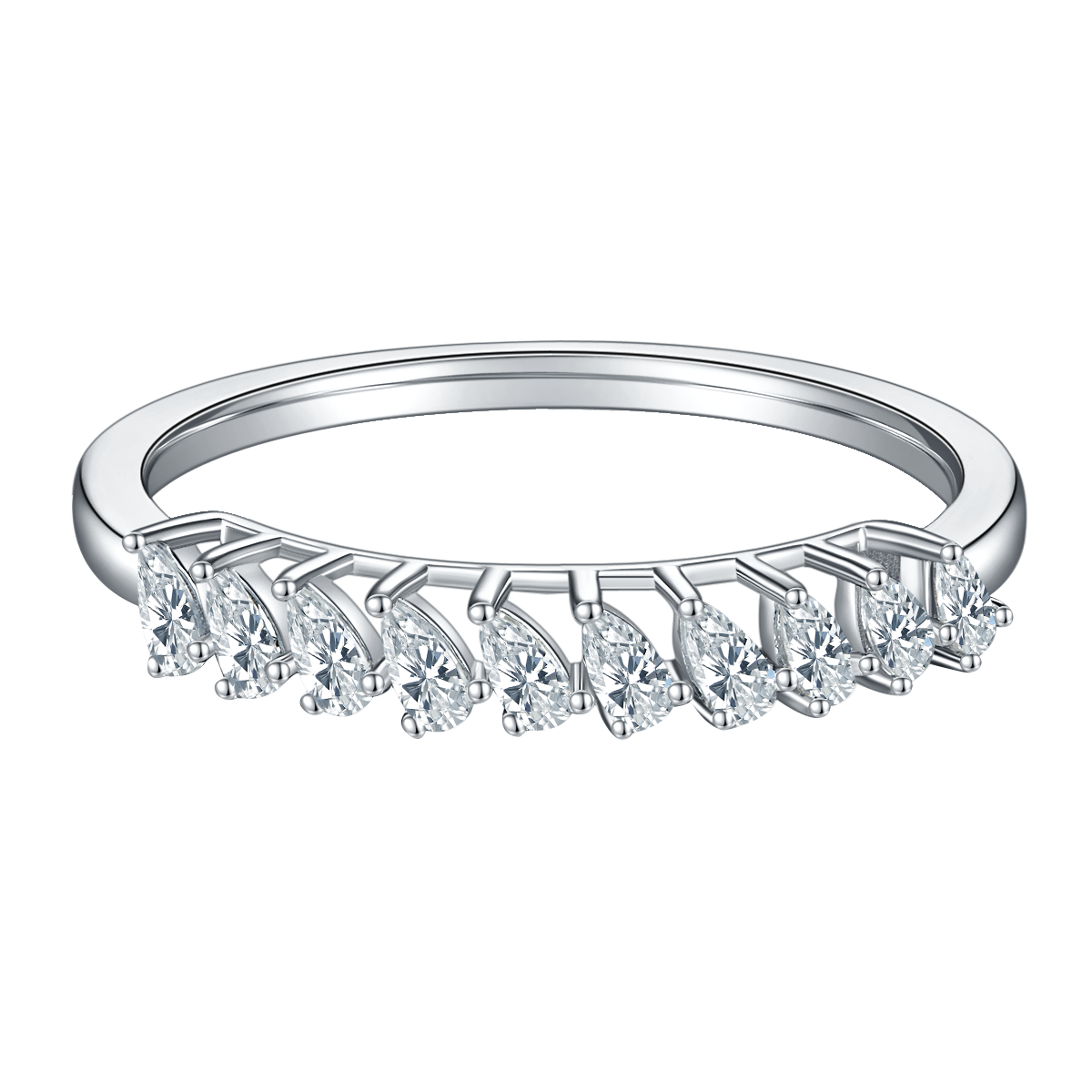 Pear Shape Lab Diamond Anniversary Band