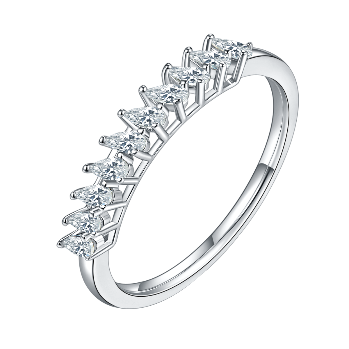 Pear Shape Lab Diamond Anniversary Band