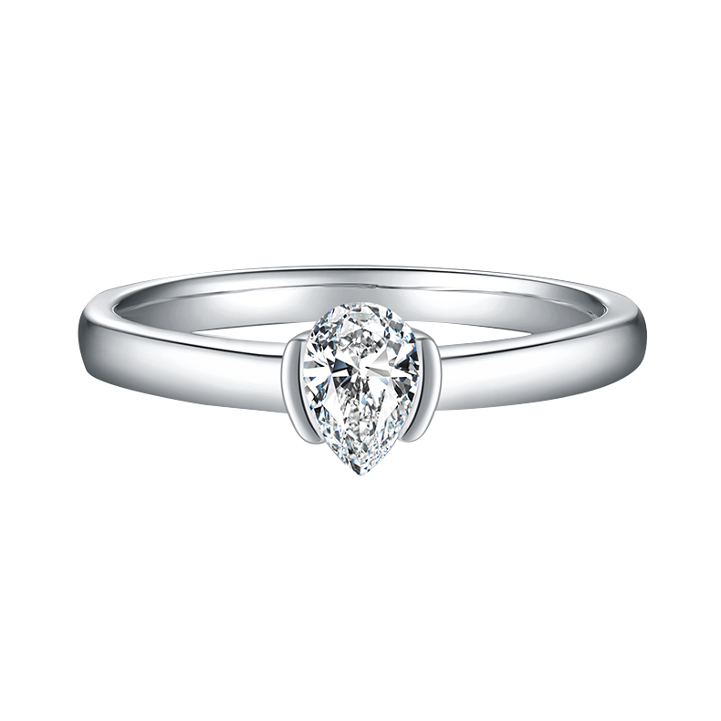 Pear Shape lab-grown diamond Solitaire Ring