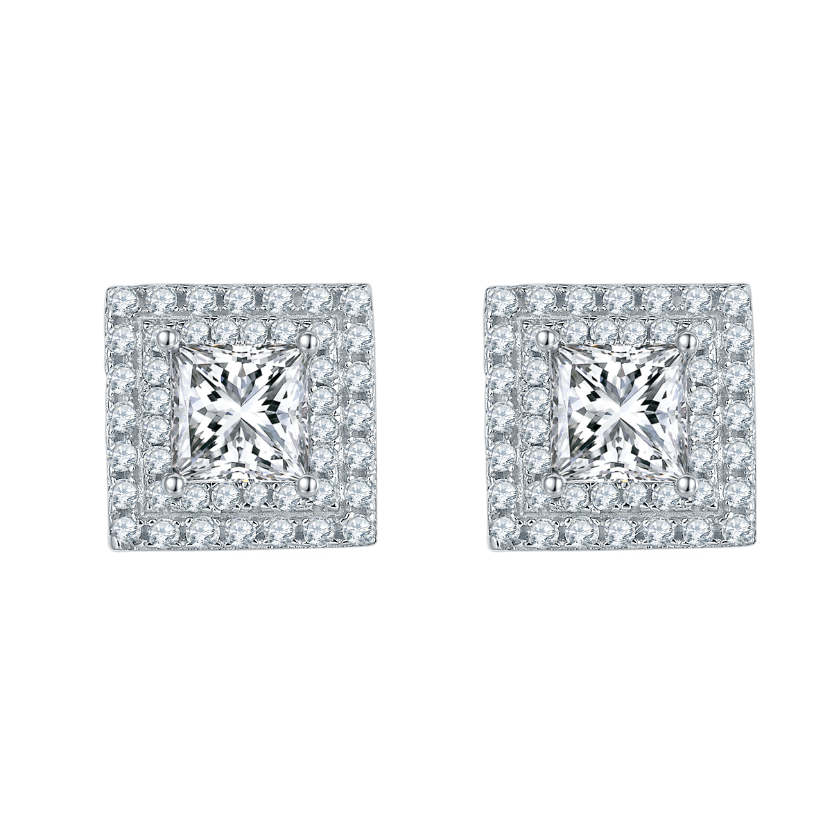 Princess Lab Grown Diamond Stud Earrings