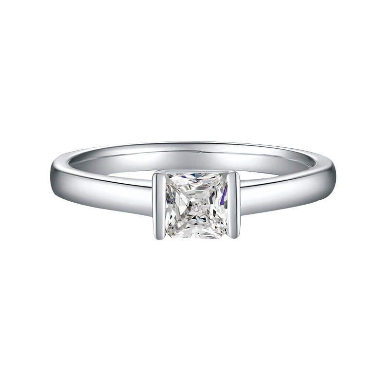 Princess Shape lab-grown diamond Solitaire Ring