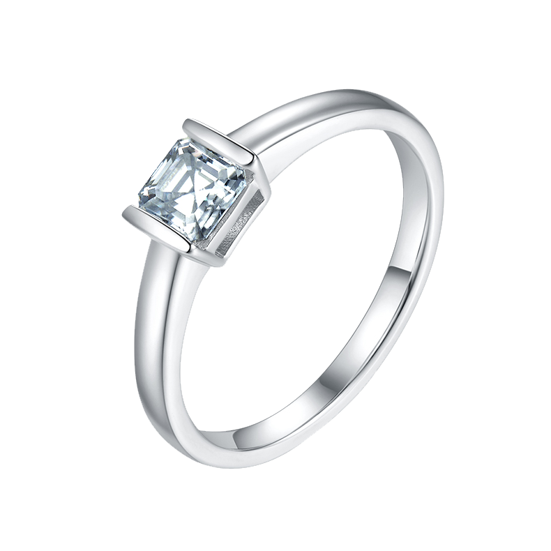 Princess Shape lab-grown diamond Solitaire Ring