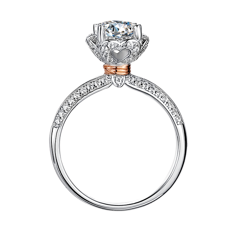 Round Lab-Grown Diamond Halo Vintage Ring