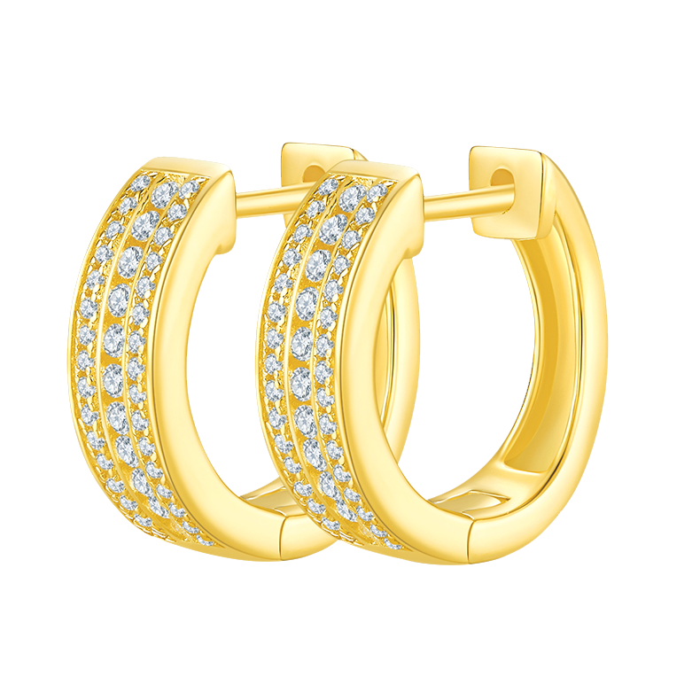 Round Lab-Grown Diamond Hoop Earrings