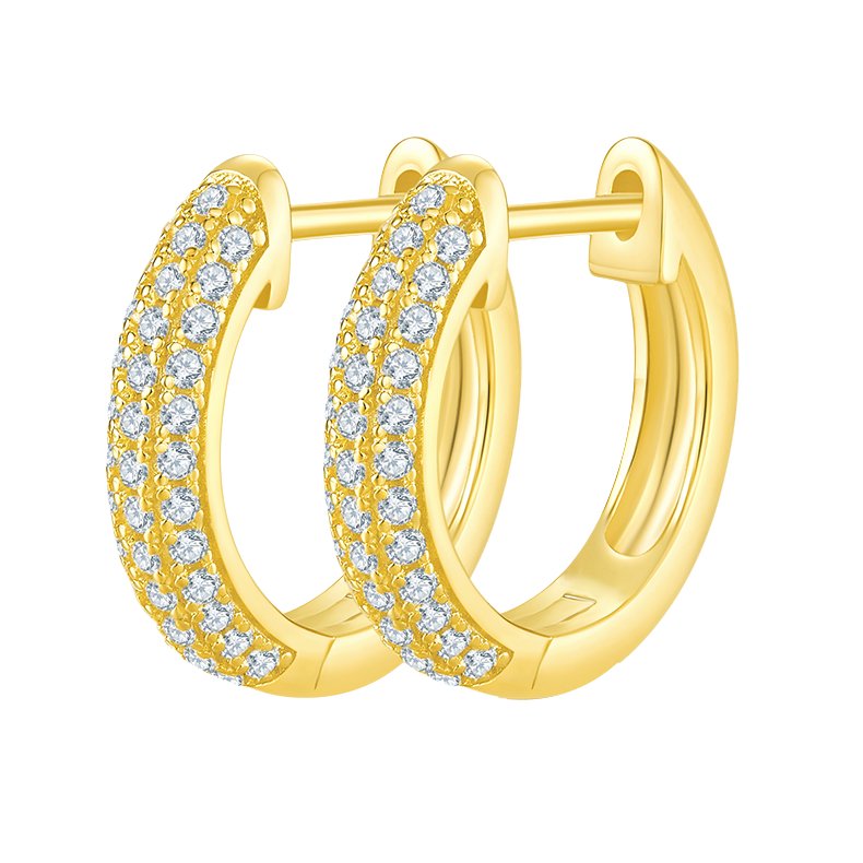 Round Lab-Grown Diamond Hoop Earrings