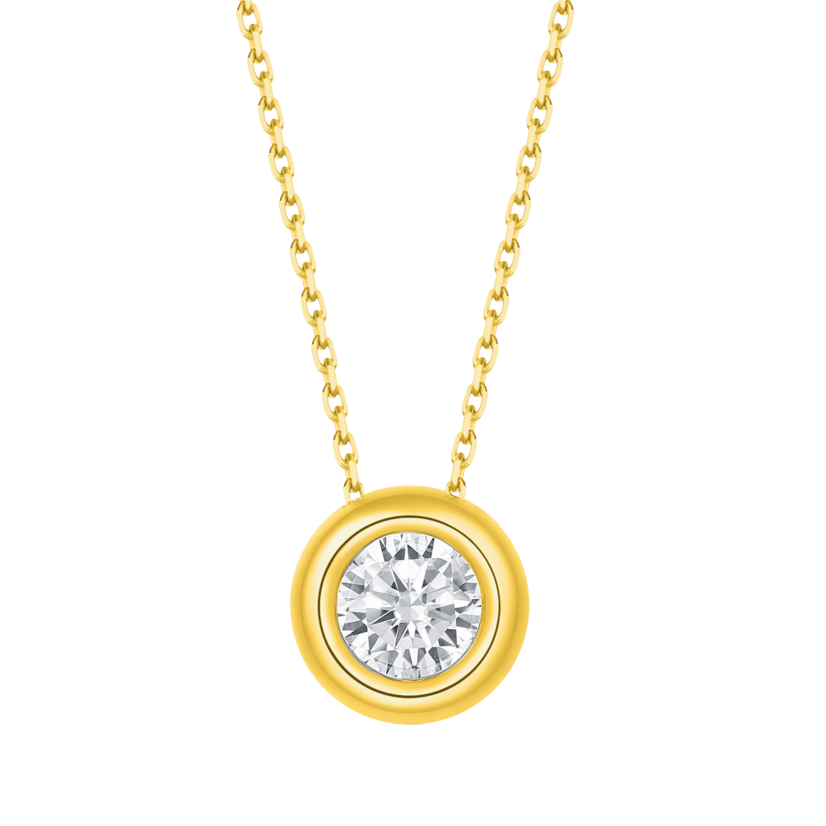 Round Lab-Grown Diamond Solitaire Necklace