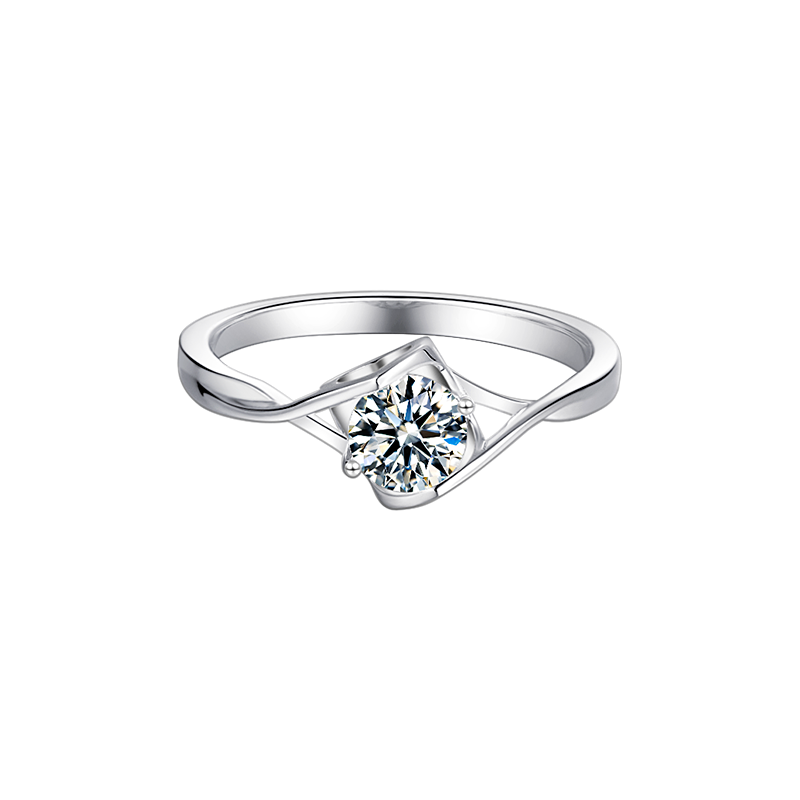 Round Lab Diamond Solitaire Engagement Ring