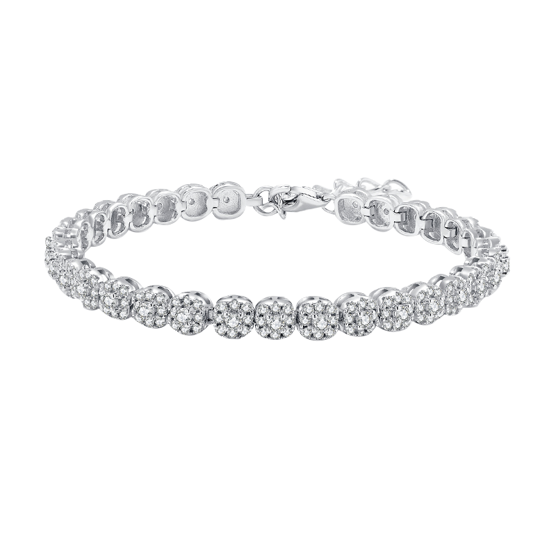 Round Lab Diamond Tennis Bracelet