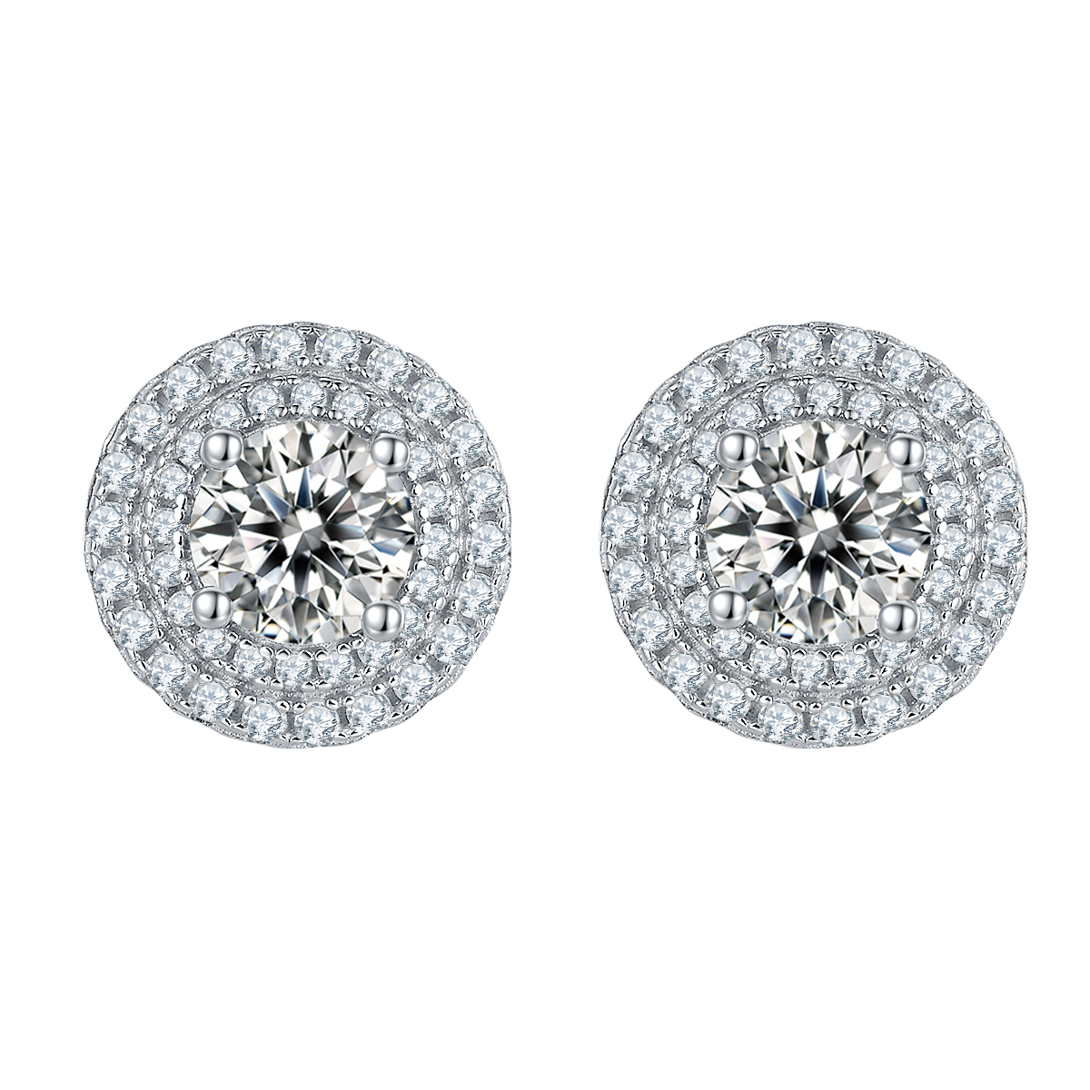 Round Lab Grown Diamond Stud Earrings