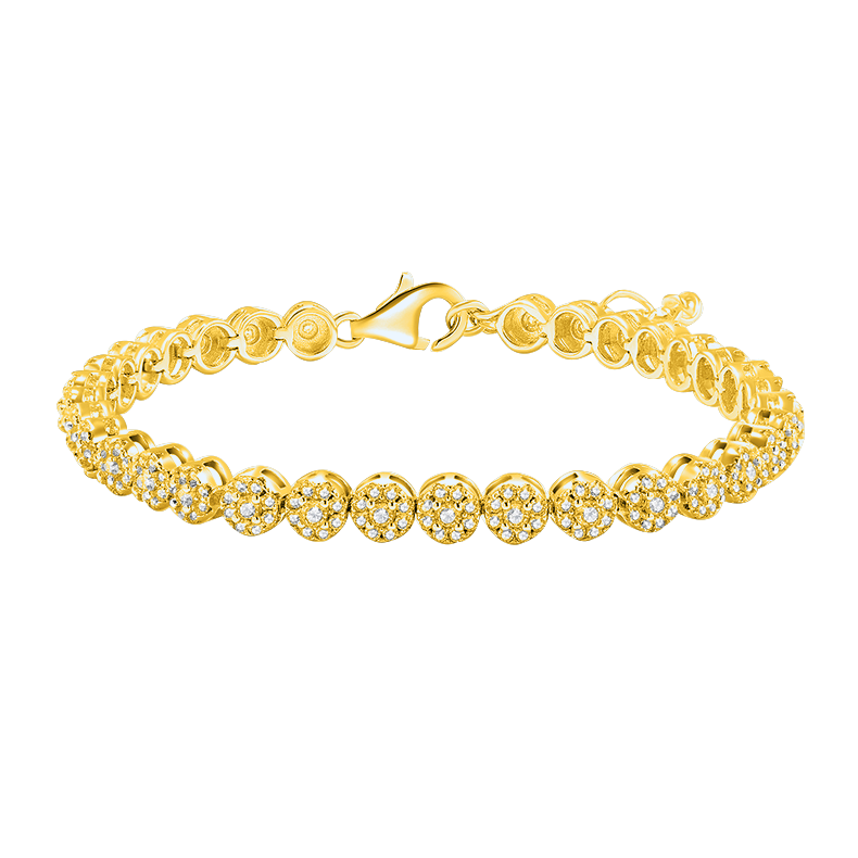 Round Lab Grown Diamond Tennis Bracelet