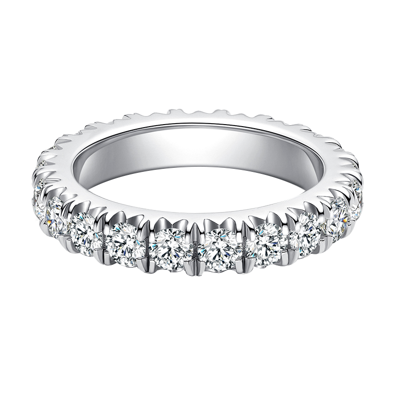 Round Milgrain Lab Diamond Eternity Ring