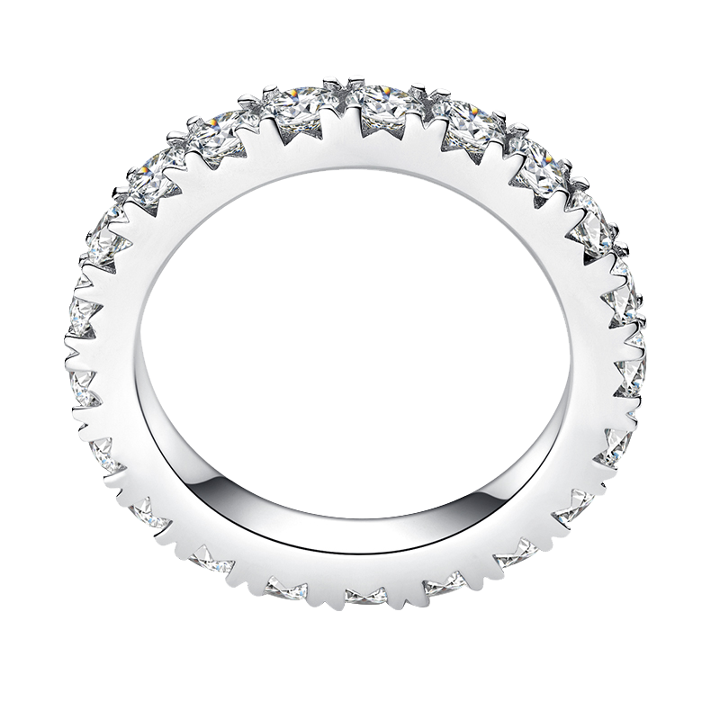 Round Milgrain Lab Diamond Eternity Ring