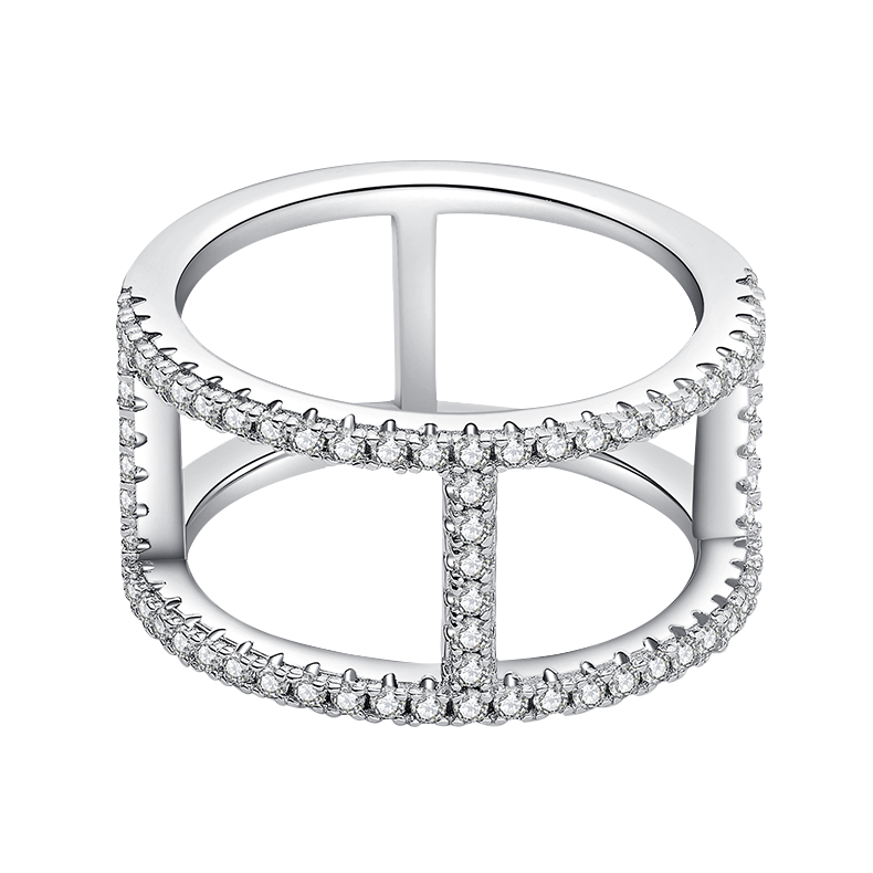 Skeleton Round Lab Diamond Eternity Ring