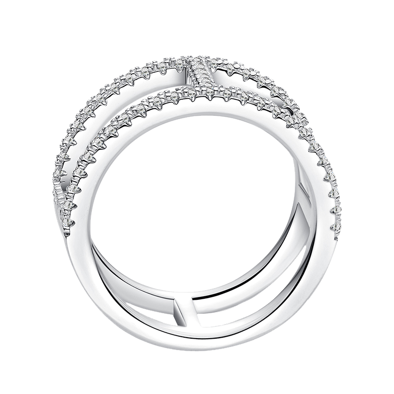 Skeleton Round Lab Diamond Eternity Ring