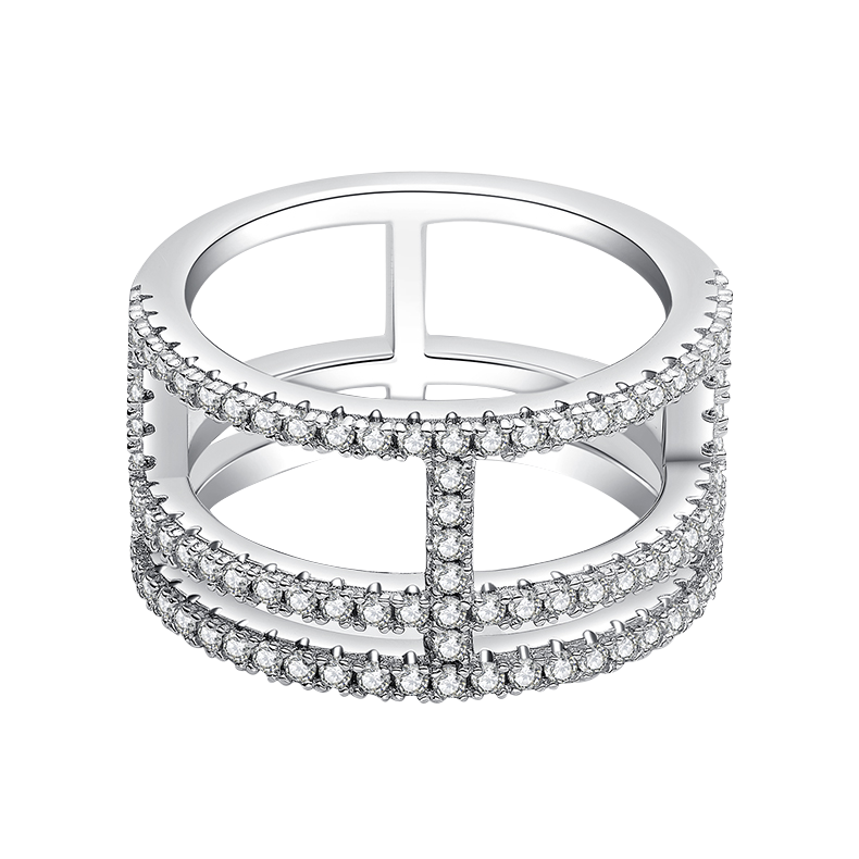 Sparkle Openwork  Inspired Round Laboratory Diamond Eternity Ring