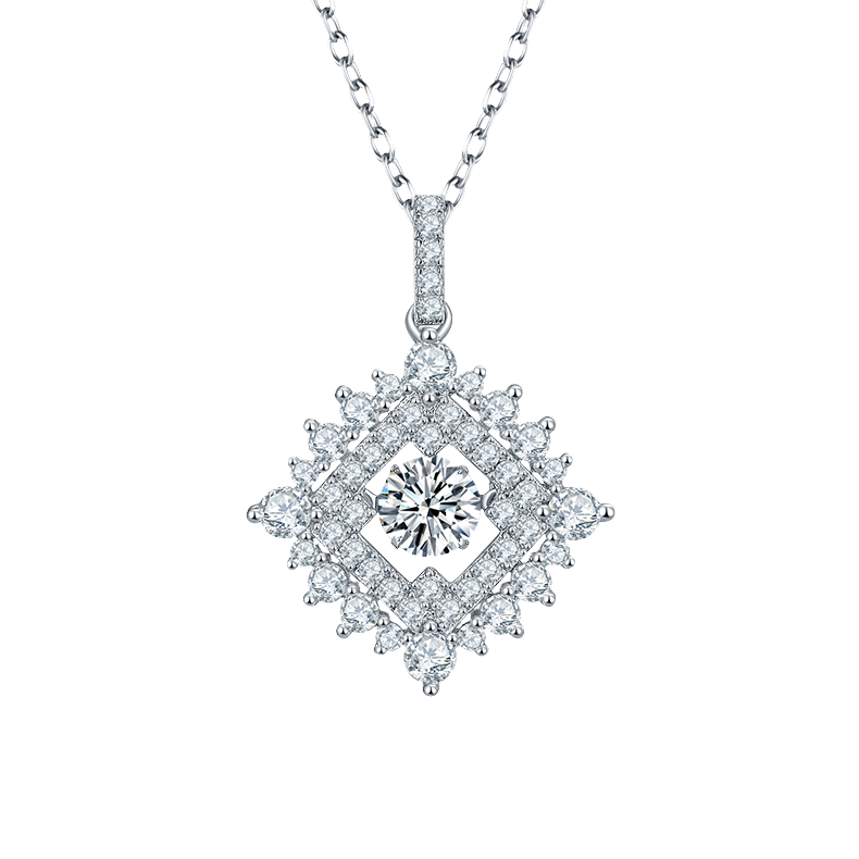 Sparkling Lab Grown Diamond 14K Gold Pendant Necklace