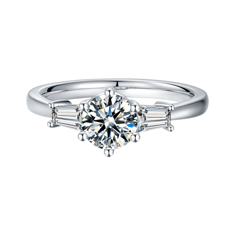 Three-Stone Lab-Grown Diamond Engagement Ring