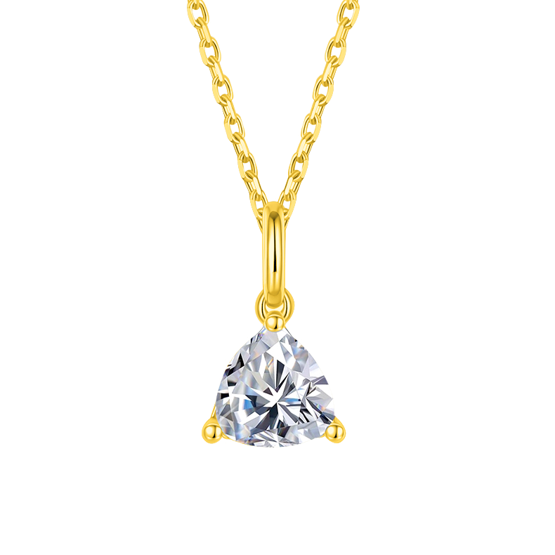 Triangle shaped Lab Grown Diamond necklace