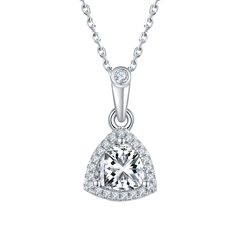 Triangle shaped Lab Grown Diamond necklace In 18k Gold(1.17 ct. tw.)DEVS2+-1