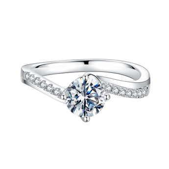 Twisted Lab Grown Diamond Engagement Ring