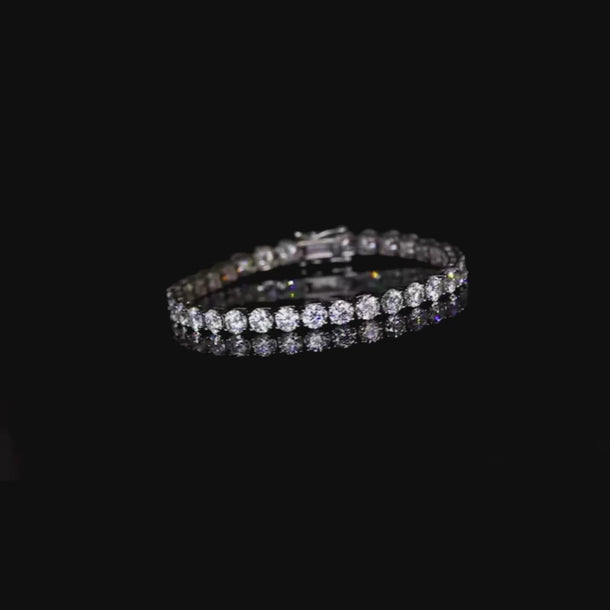 Round Lab Grown Diamond Four-Prong Tennis Bracelet