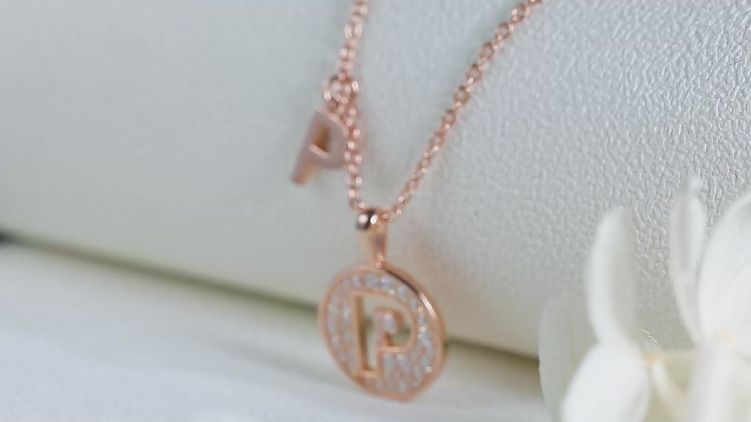 Letter P Diamond Pendant Necklace