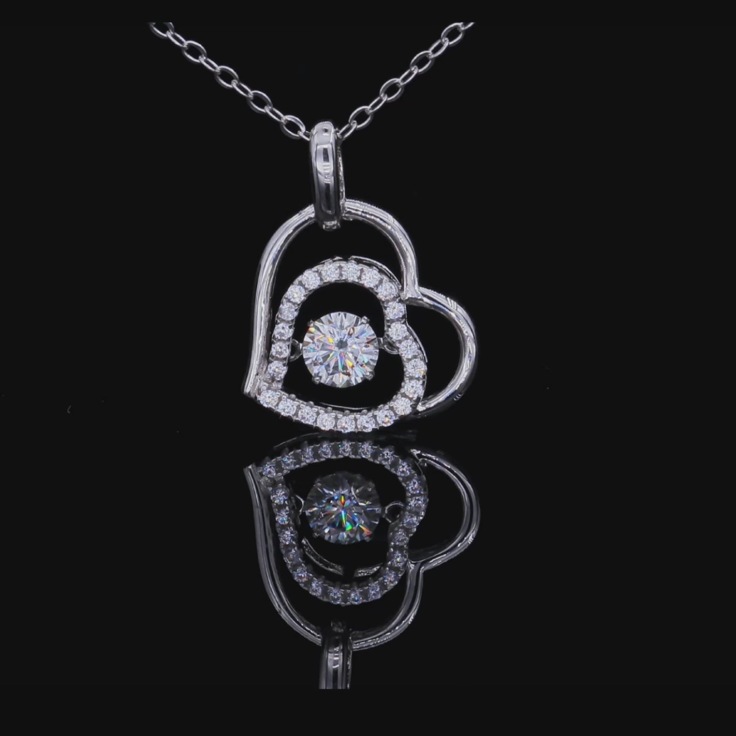 Heart Lab Grown Diamond 14K Gold Pendant Necklace