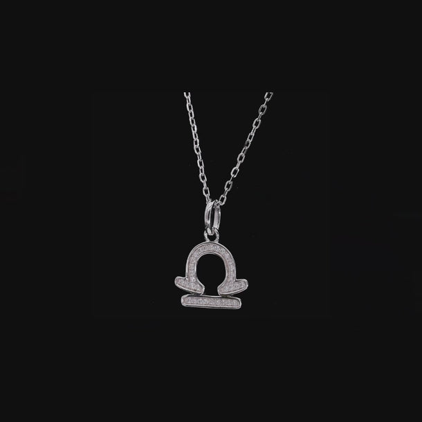 Libra Lab Grown Diamond 14K Gold Pendant Necklace