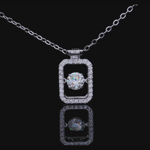 Perfume Bottle Lab Grown Diamond 14K Gold Pendant Necklaces